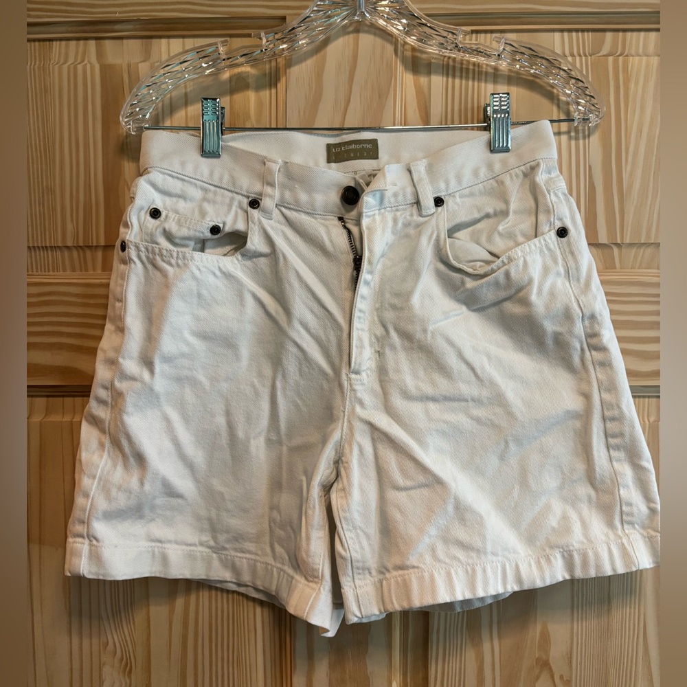 3 for $16! White High-Rise Denim Mom Shorts vintage